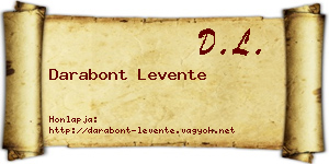 Darabont Levente névjegykártya